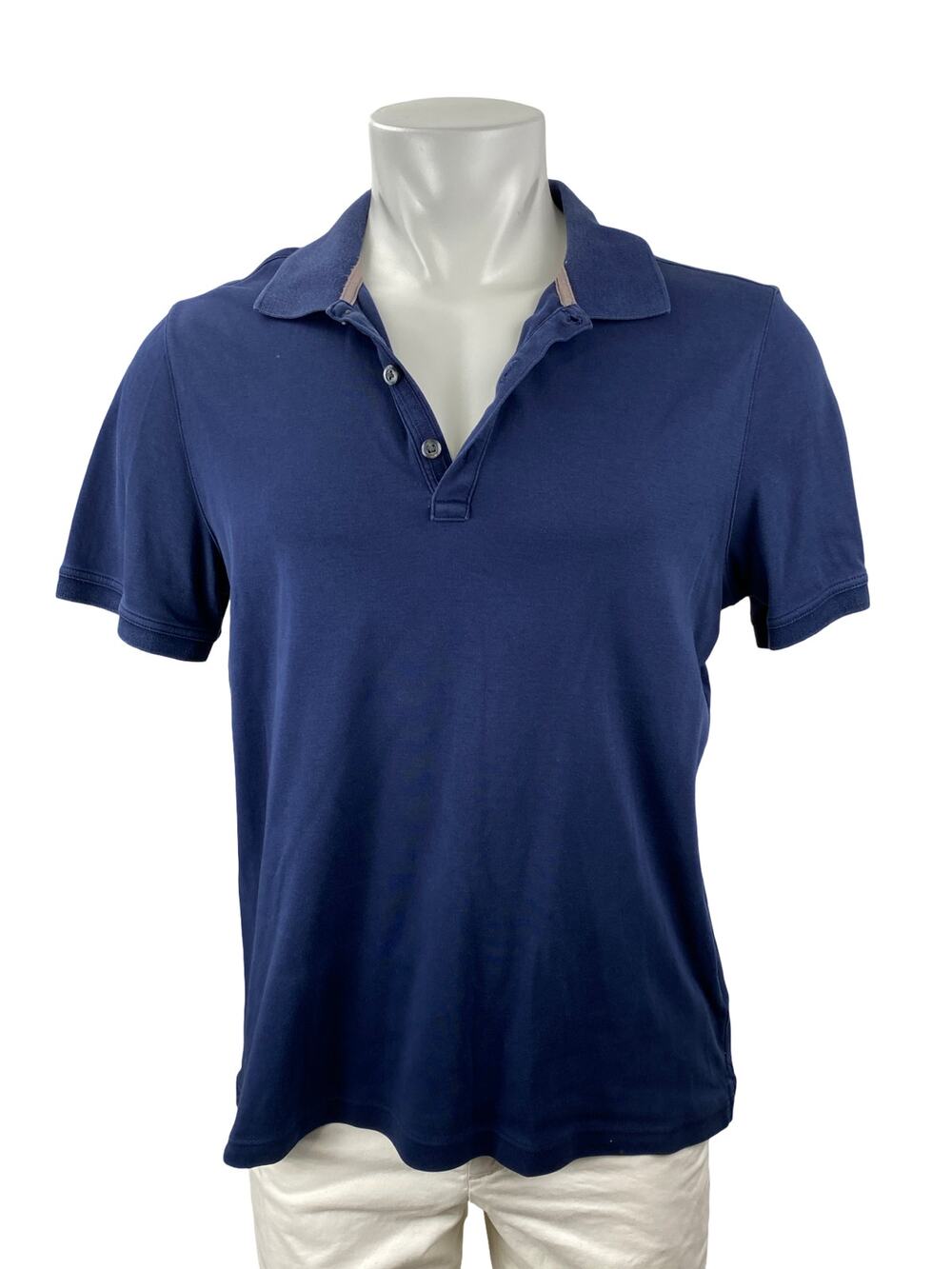 Banana Republic Men's Navy Blue Golf Casual Performance Polo Shirt Top Size L